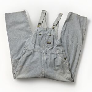 Vintage OshKosh B'Gosh Union Made Sanforized Railroad Striped Vestbak Overalls